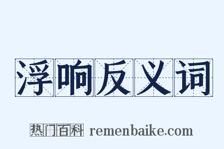 浮响反义词是什么意思的图片